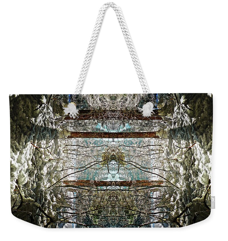 Giant Weekender Tote Bag featuring the digital art Snow Creatures by Pelo Blanco Photo