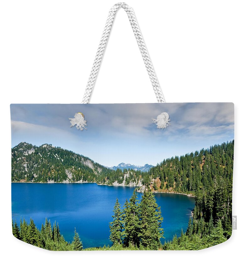 Alpine Weekender Tote Bag featuring the photograph Snow Lake by Jeff Goulden