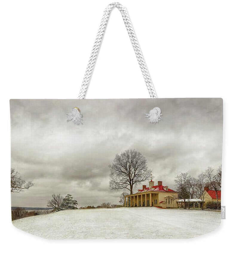 Mt Weekender Tote Bag featuring the photograph Snowy Mt Vernon by Jack Nevitt