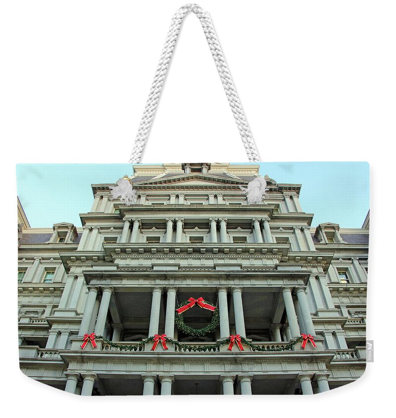 Eisenhower Weekender Tote Bag featuring the photograph So You Work At The White House? by Cora Wandel