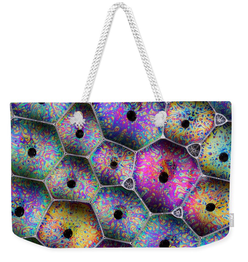 Jean Noren Weekender Tote Bag featuring the photograph Soap Suds Drama by Jean Noren