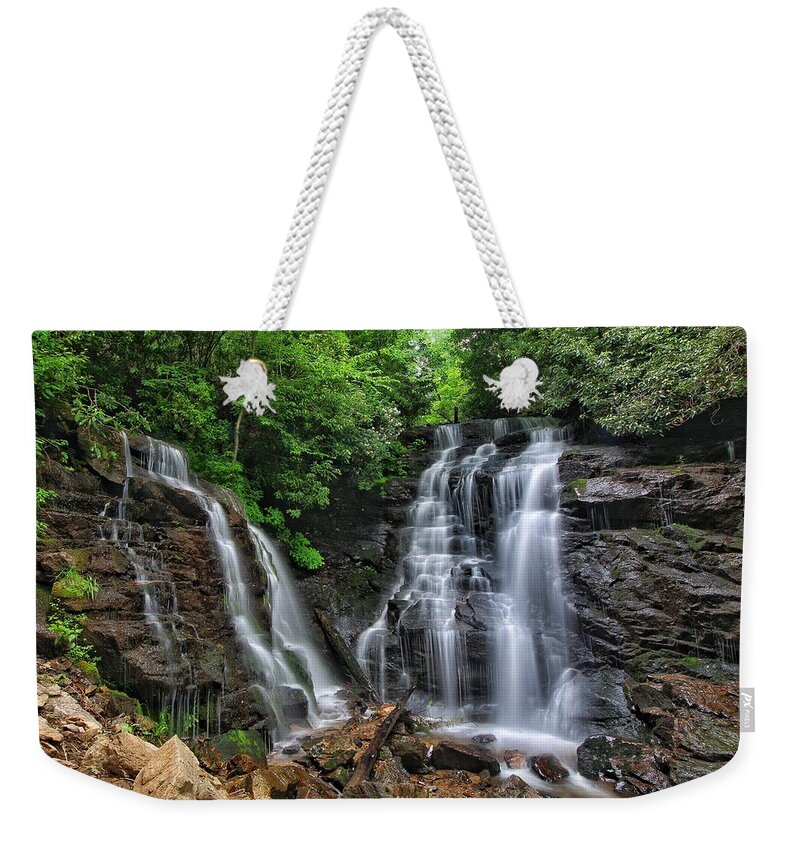Soco Falls Weekender Tote Bag featuring the photograph Soco Falls by Chris Berrier