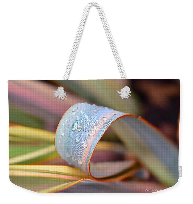 Dew Weekender Tote Bag featuring the photograph Soft Like Morning Dew by Donna Blackhall