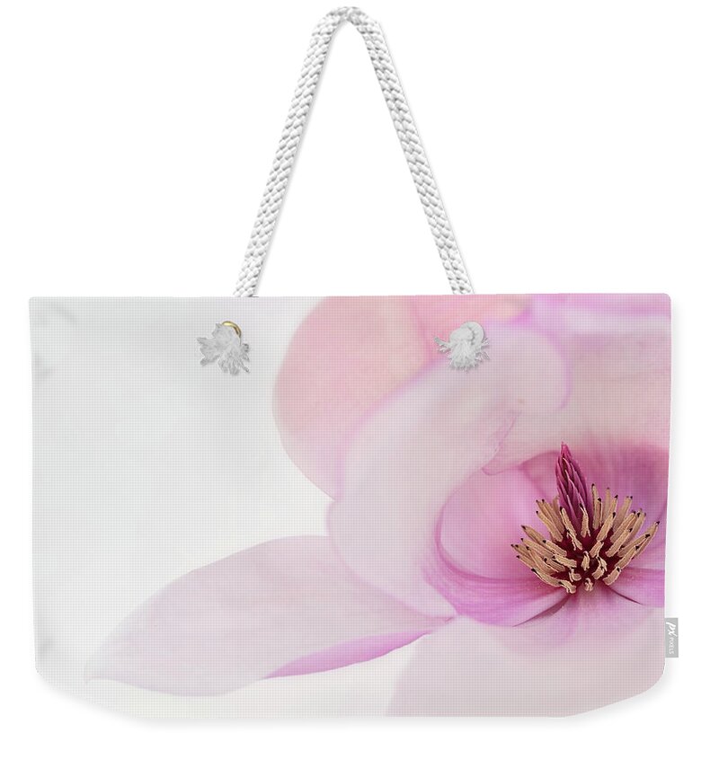 Japanese Magnolia Weekender Tote Bag featuring the photograph Soft Nest by Mary Jo Allen