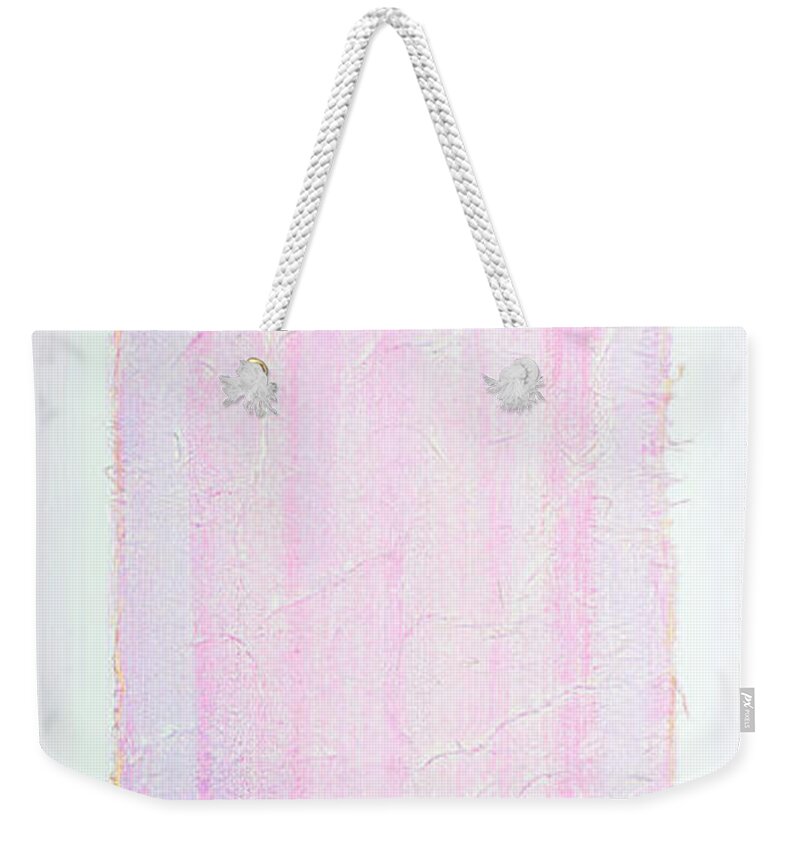 Abstract Painting Weekender Tote Bag featuring the painting Soft Purple Essence by Asha Carolyn Young