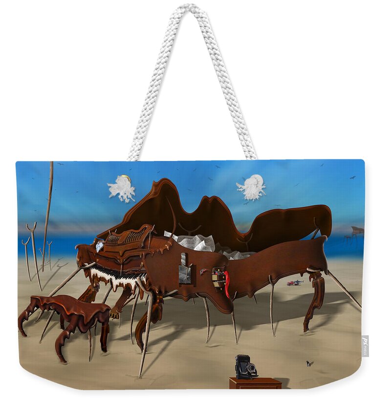 Surrealism Weekender Tote Bag featuring the photograph Softe Grand Piano SE sq by Mike McGlothlen