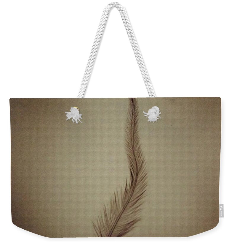 Feather Weekender Tote Bag featuring the photograph Softly by Denise Railey