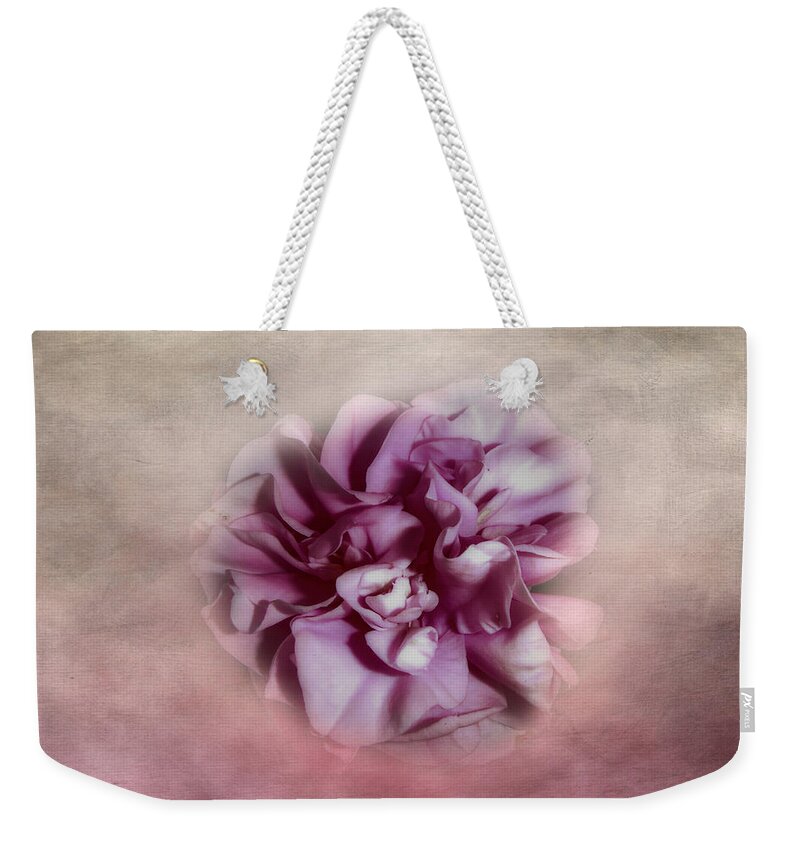 Camellia Weekender Tote Bag featuring the photograph Softly Pink by Judy Hall-Folde