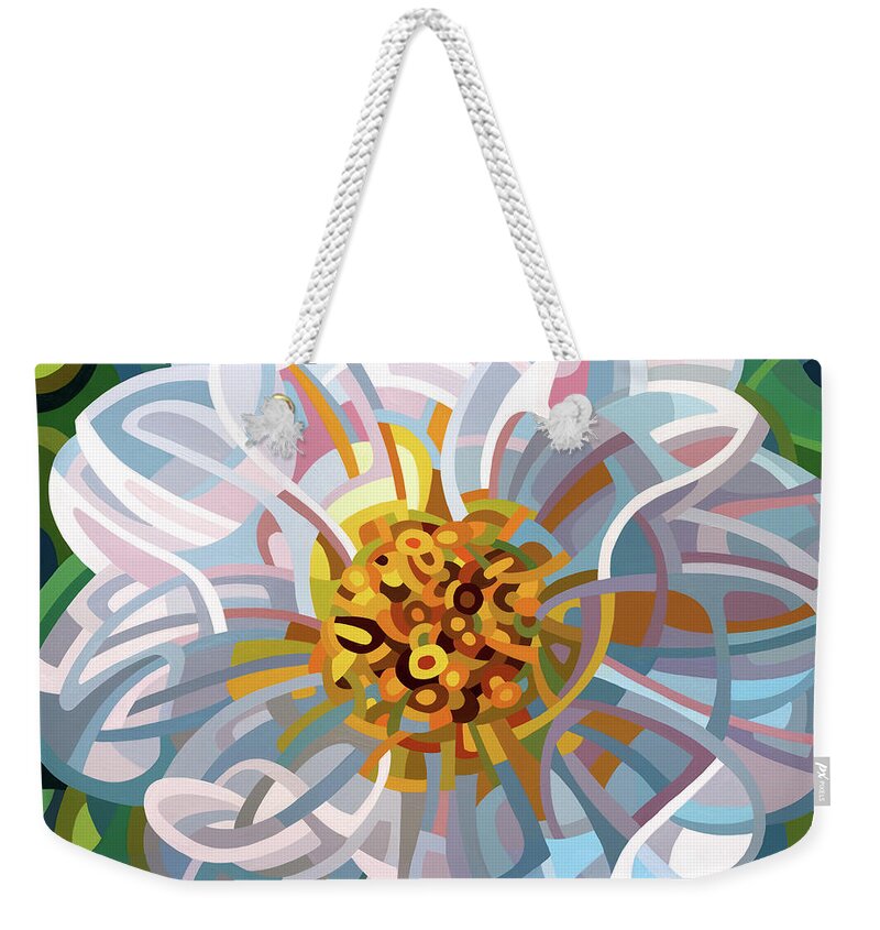 Fine Art Weekender Tote Bag featuring the painting Solitaire by Mandy Budan