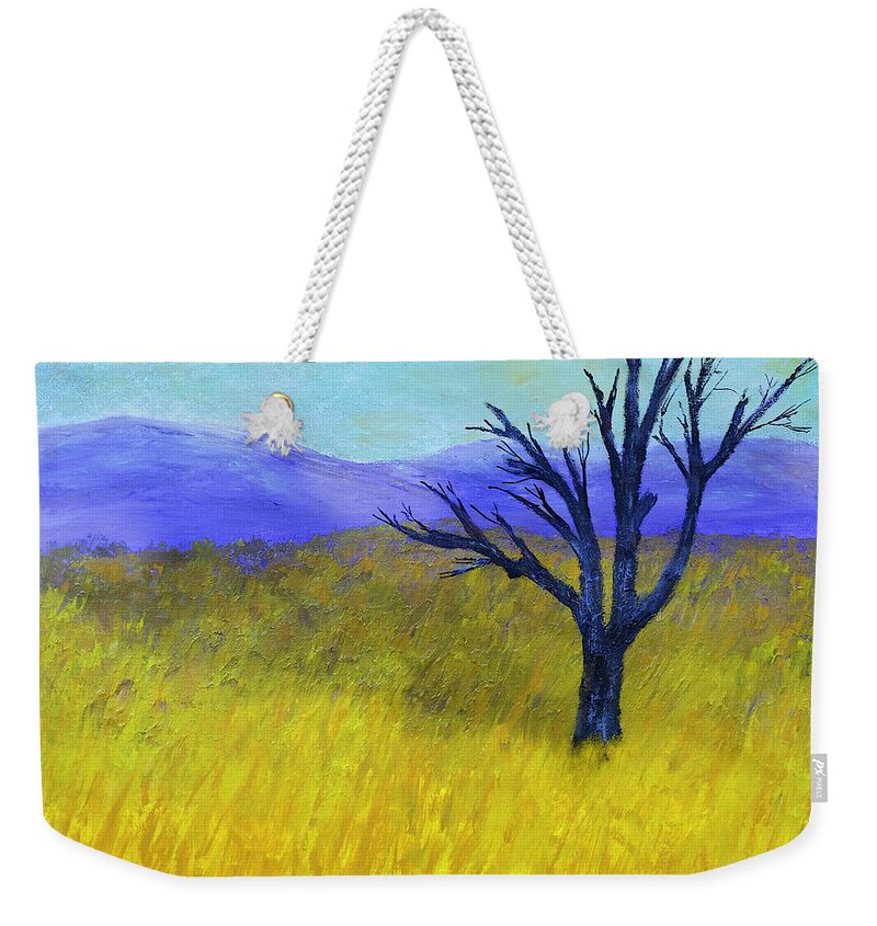 Tree Weekender Tote Bag featuring the painting Solitude by Dick Bourgault