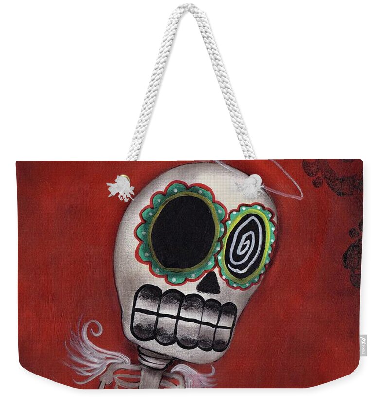Day Of The Dead Weekender Tote Bag featuring the painting Solo Angel by Abril Andrade