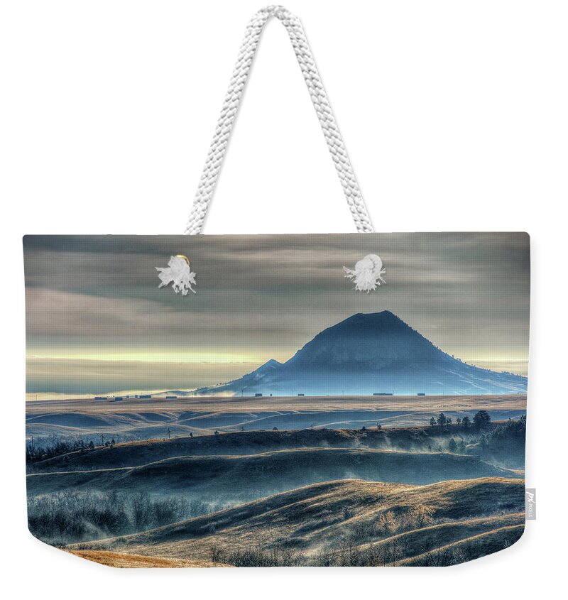 Bear_butte Weekender Tote Bag featuring the photograph Some Bear Butte Fog by Fiskr Larsen
