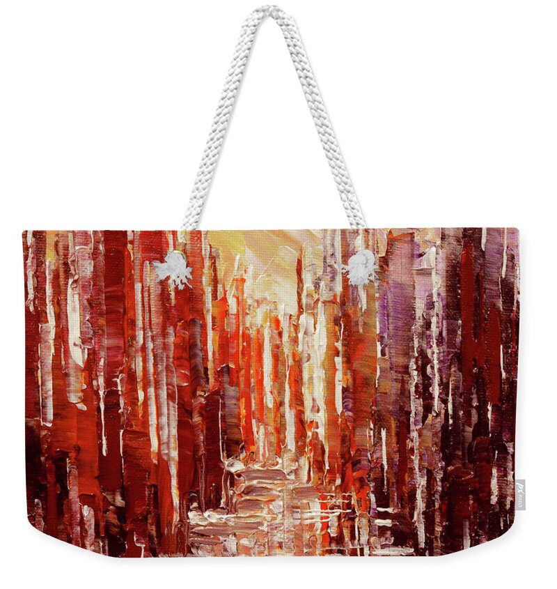 Original Weekender Tote Bag featuring the painting Some Golden Day by Tatiana Iliina