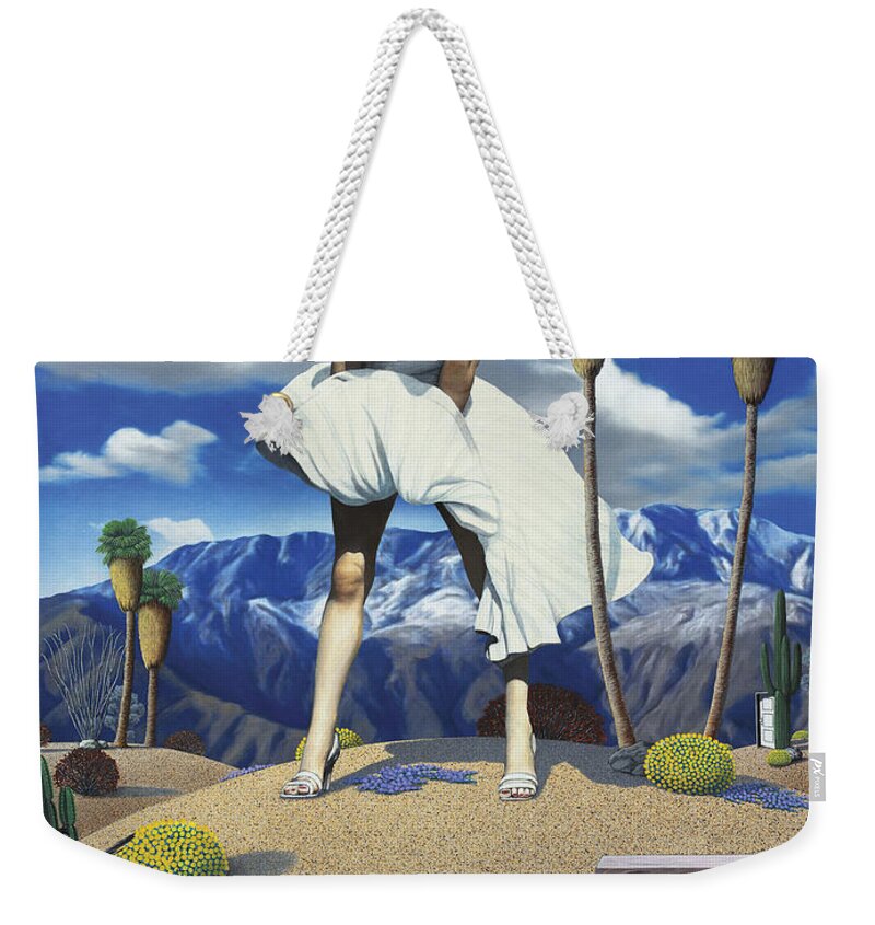 Marilyn Weekender Tote Bag featuring the painting Some Like it Hot by Snake Jagger
