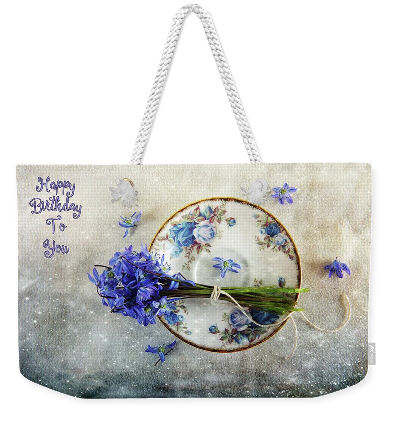 Copy Weekender Tote Bag featuring the photograph Something Blue For You by Randi Grace Nilsberg