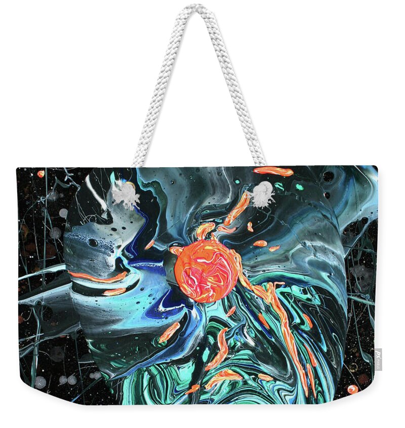 Ric B Weekender Tote Bag featuring the painting Somewhere in the Back of my Mind, I Remember by Ric Bascobert