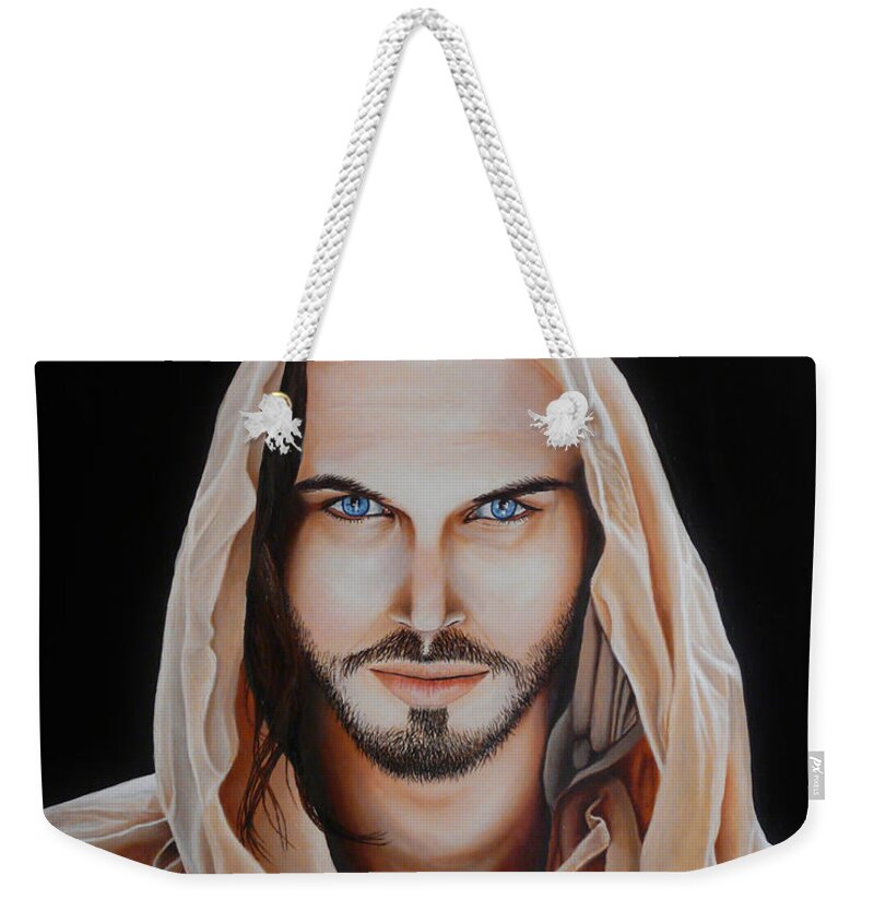 Christ Weekender Tote Bag featuring the painting Son of Man by Vic Ritchey