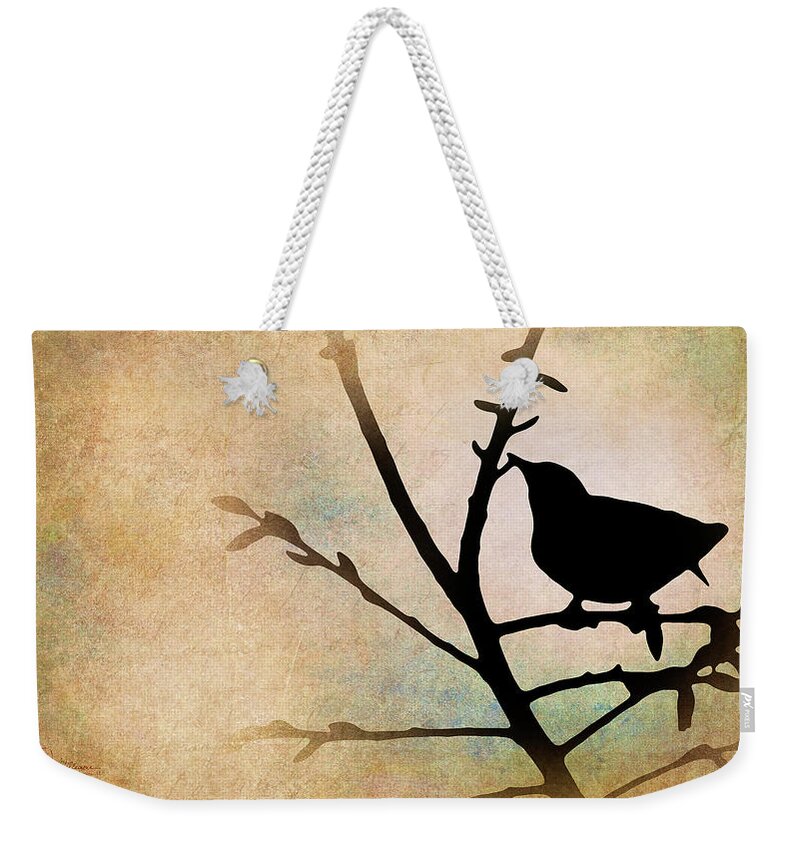 Silhoutte Weekender Tote Bag featuring the photograph Song Bird by Reynaldo Williams
