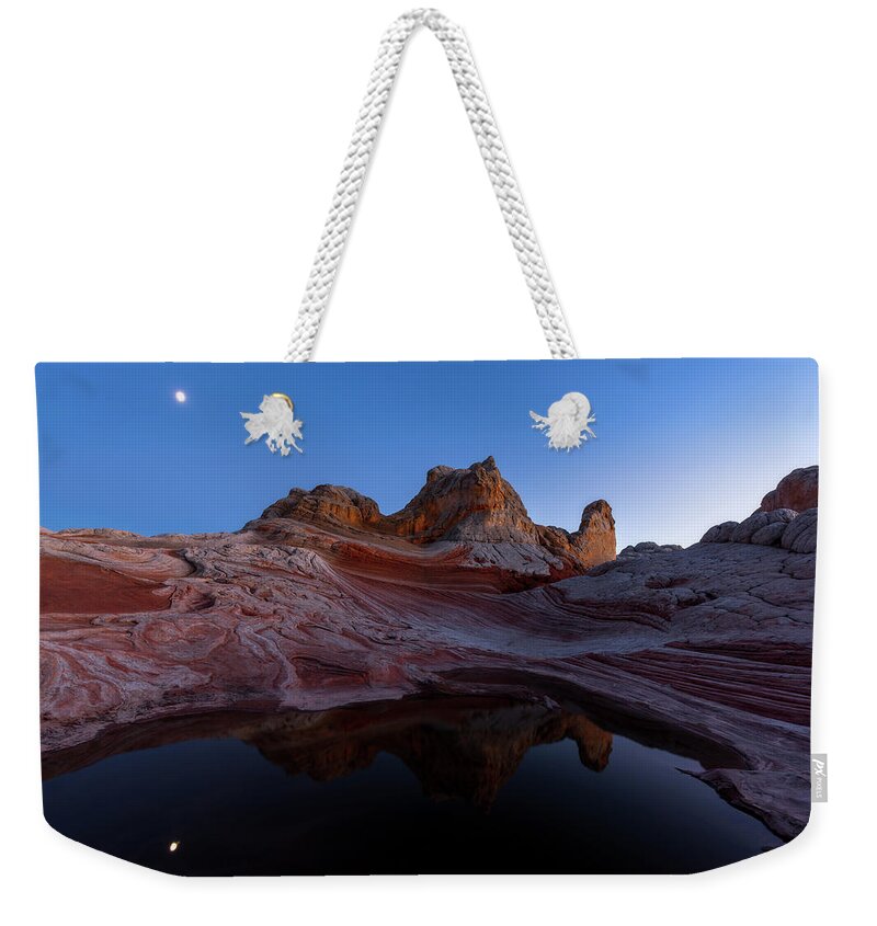 White Pocket Weekender Tote Bag featuring the photograph Song of the Desert by Dustin LeFevre