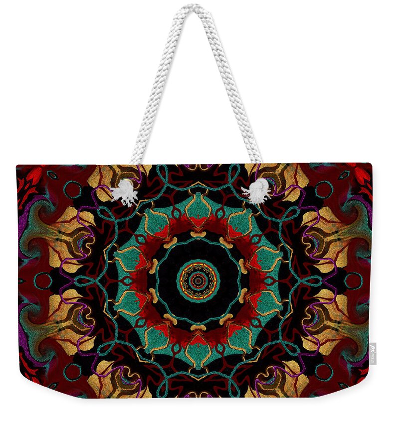 Mandala Weekender Tote Bag featuring the digital art Songs of Autumn by Natalie Holland