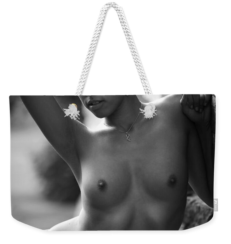 Nude Weekender Tote Bag featuring the photograph Sophie by Vitaly Vachrushev