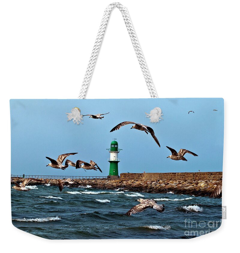 Sound Of Seagull Weekender Tote Bag featuring the photograph SOUND of SEAGULL by Silva Wischeropp