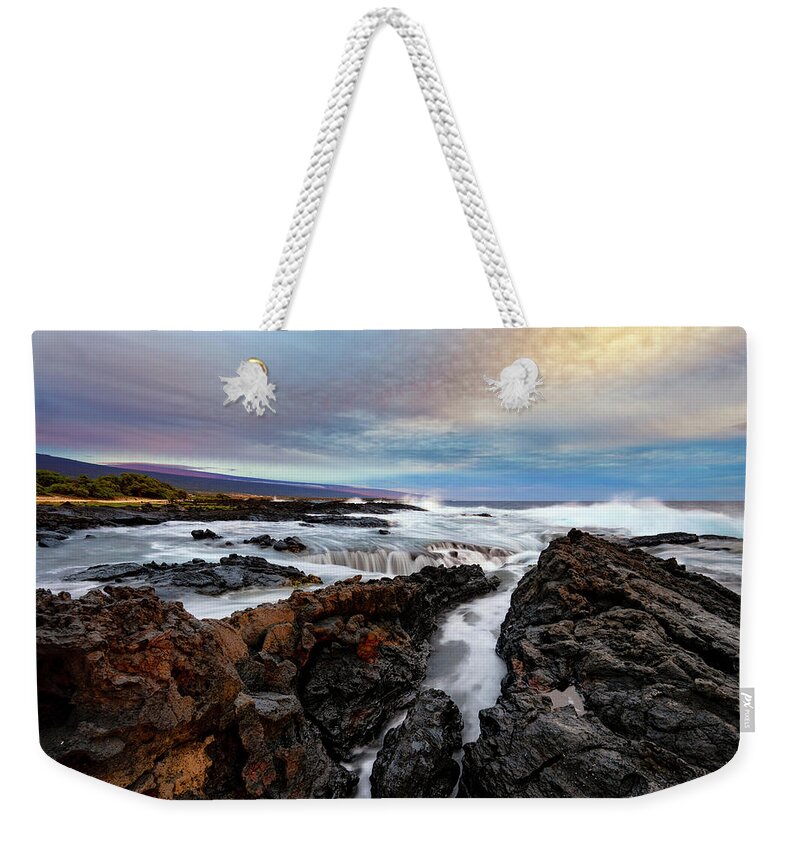 Hawaii Weekender Tote Bag featuring the photograph South Swell by Christopher Johnson