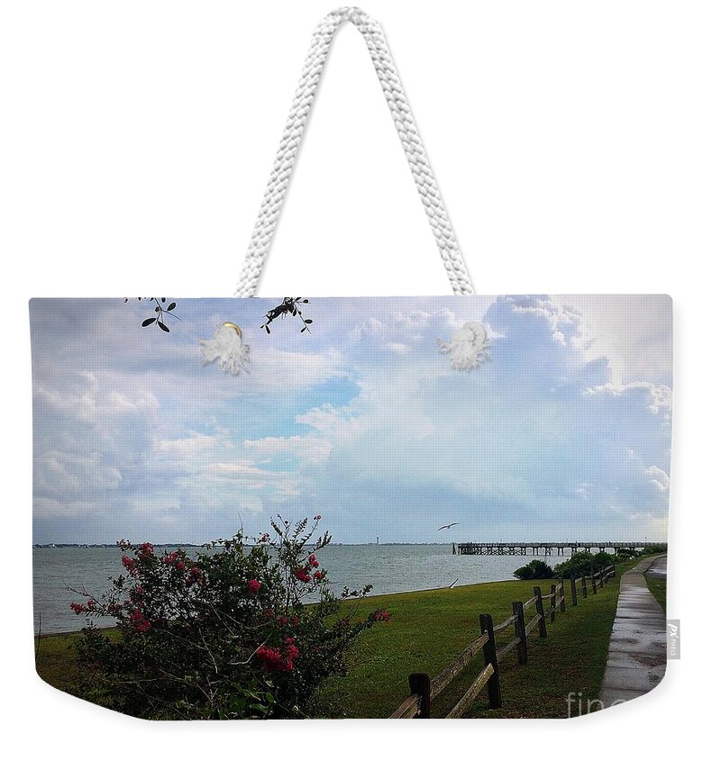 Art Weekender Tote Bag featuring the painting Southport - After The Rain by Shelia Kempf