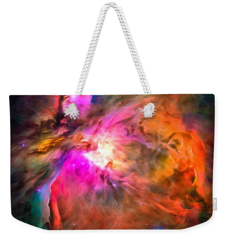 Orion Nebula Weekender Tote Bag featuring the photograph Space image orion nebula by Matthias Hauser