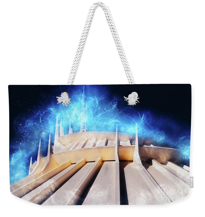 Space Mountain Weekender Tote Bag featuring the digital art Space Mountain Energy by Matthew Nelson