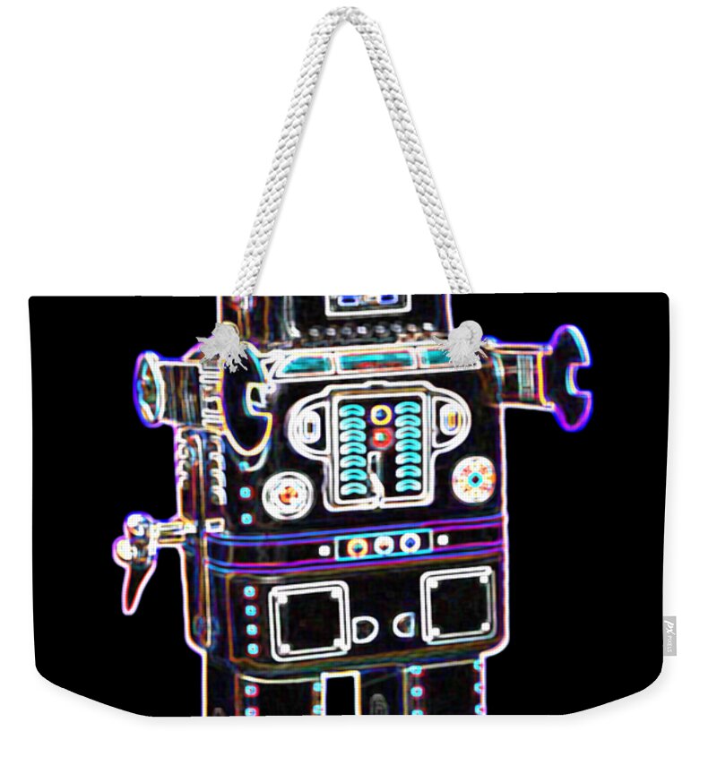 Robot Weekender Tote Bag featuring the digital art Spaceman Robot by DB Artist