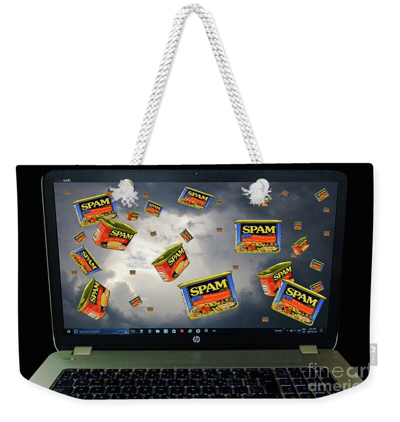 Spam Wars Weekender Tote Bag featuring the photograph Spam Wars by Bob Christopher