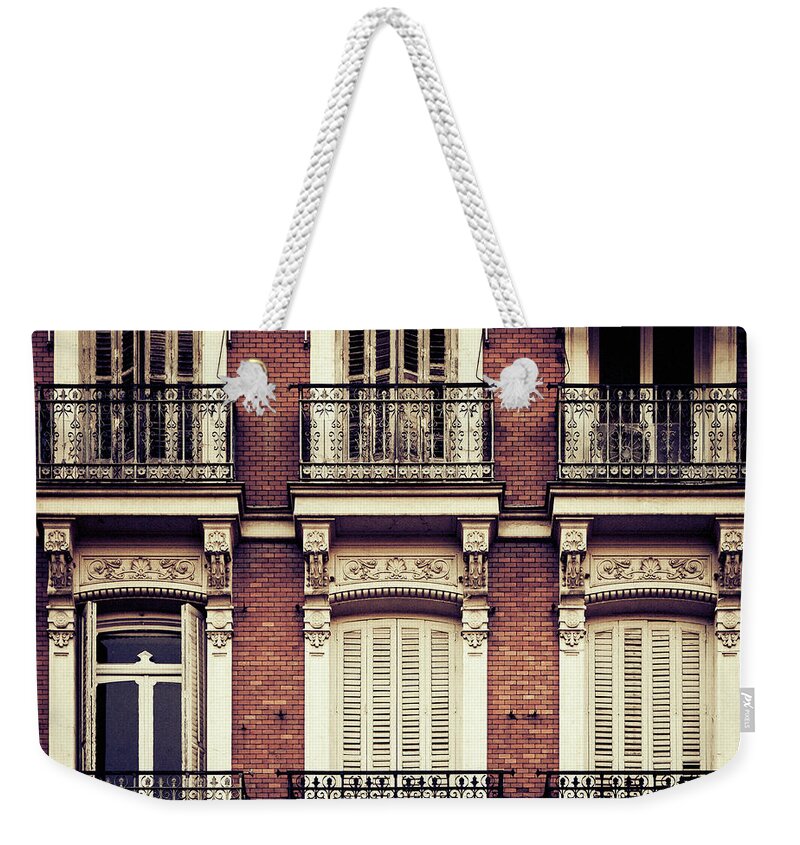 Madrid Weekender Tote Bag featuring the photograph Spanish Balconies by RicharD Murphy