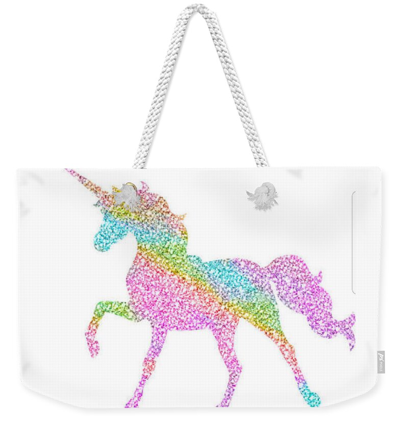 Sparkle and Shine Unicorn Weekender Tote Bag by A - Pixels