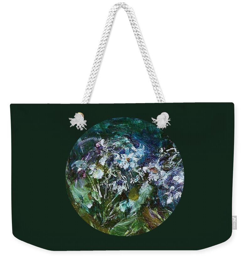 Floral Weekender Tote Bag featuring the painting Sparkle in the Shade by Mary Wolf