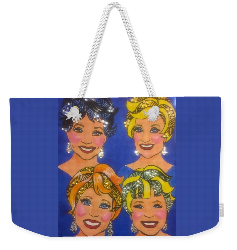 Music Weekender Tote Bag featuring the painting Sparkle by Marilyn Jacobson