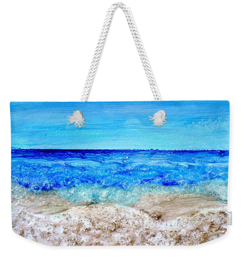 Valluzzi Weekender Tote Bag featuring the painting Sparkling Sands by Regina Valluzzi