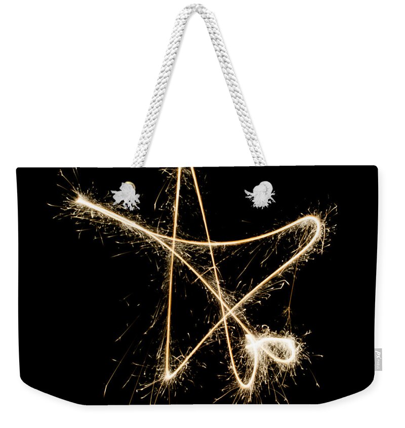 Long Exposure Weekender Tote Bag featuring the photograph Sparkling Star by Helen Jackson