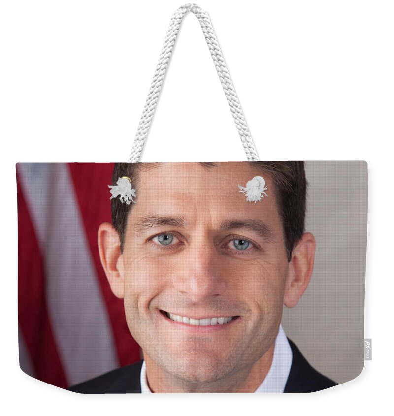 Speakers Of The United States House Of Representatives Weekender Tote Bag featuring the painting Speakers of the United States House of Representatives, Paul Ryan, Wisconsin by Celestial Images