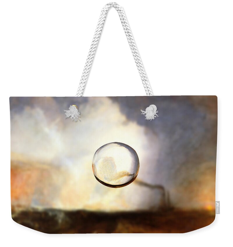 Abstract In The Living Room Weekender Tote Bag featuring the digital art Sphere I Turner by David Bridburg