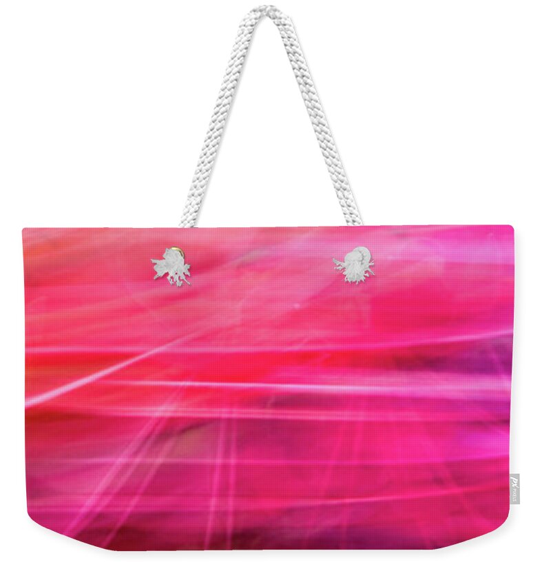 Purple Weekender Tote Bag featuring the photograph Spider Lily Bottom by Cheryl McClure