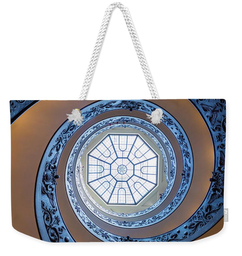 Catholic Weekender Tote Bag featuring the photograph Spiraling towards the light by Inge Johnsson