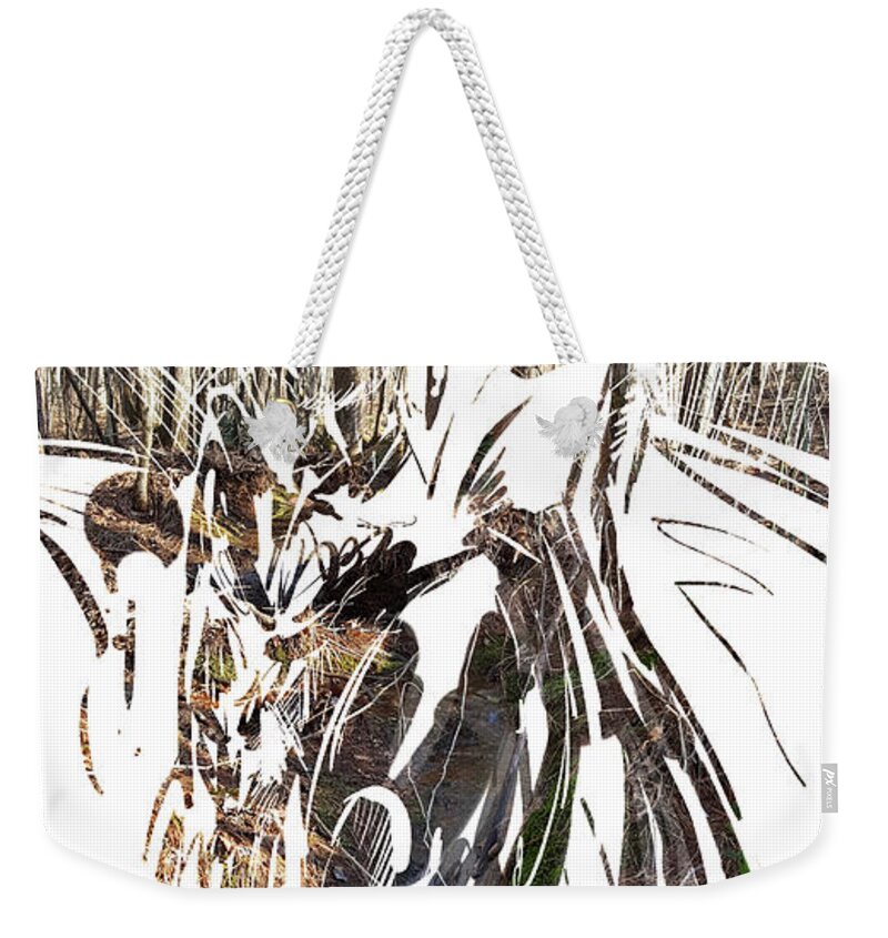  Weekender Tote Bag featuring the painting Spirit Animal . Owl by John Gholson