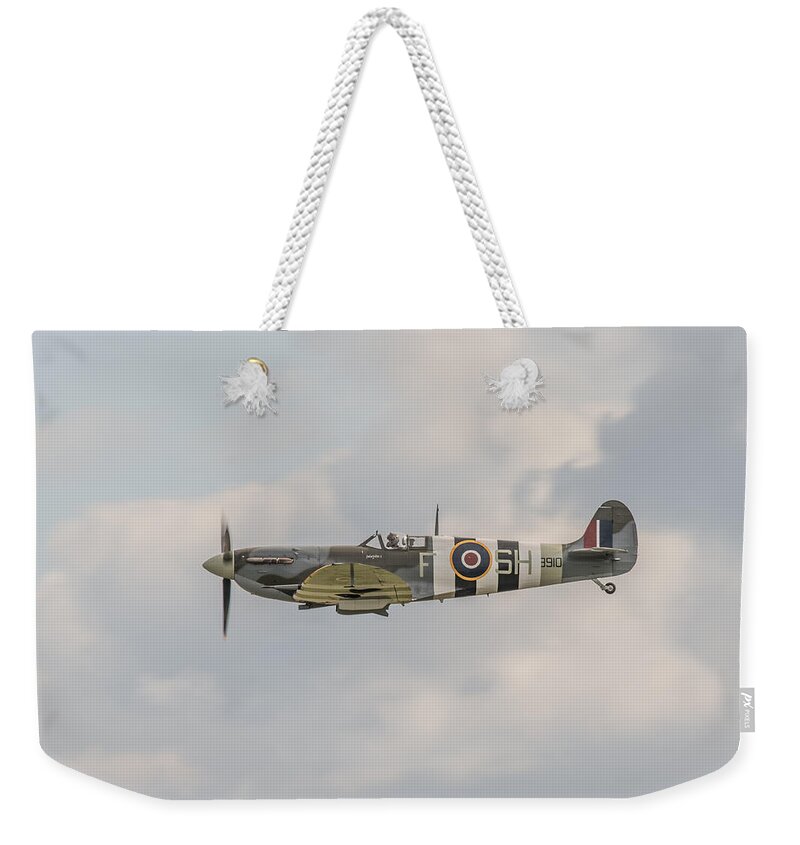 64 Squadron Weekender Tote Bag featuring the photograph Spitfire Mk Vb by Gary Eason