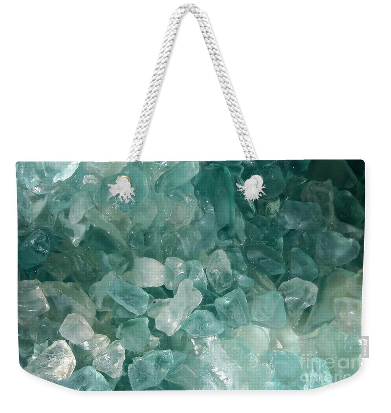 Sea Glass Teal White Ocean Weekender Tote Bag featuring the photograph Splash by Kristine Nora