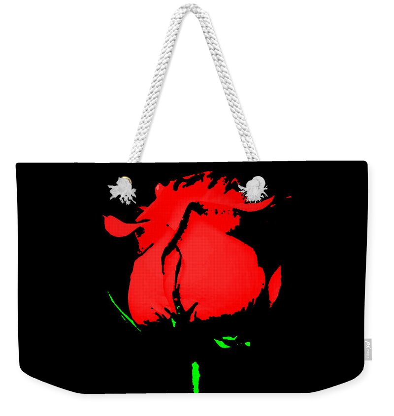 Rose Weekender Tote Bag featuring the painting Splash of Ink by Nathan Little