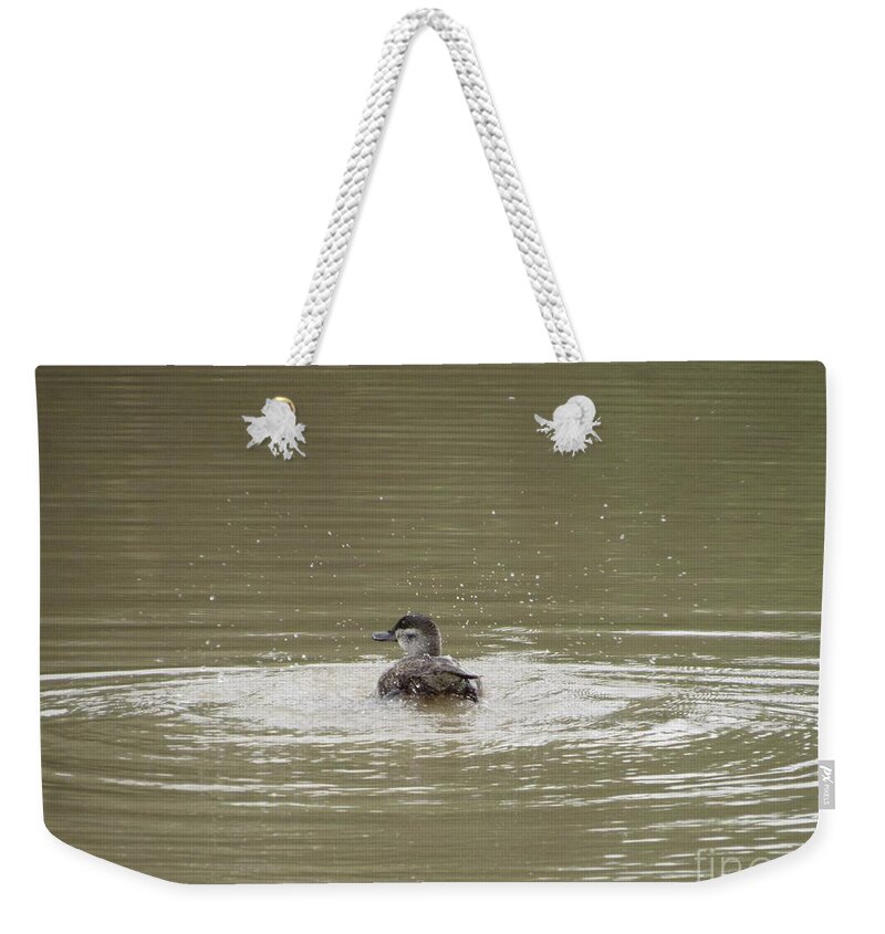 Duck Weekender Tote Bag featuring the photograph Splish Splash by Tammie Sisneros