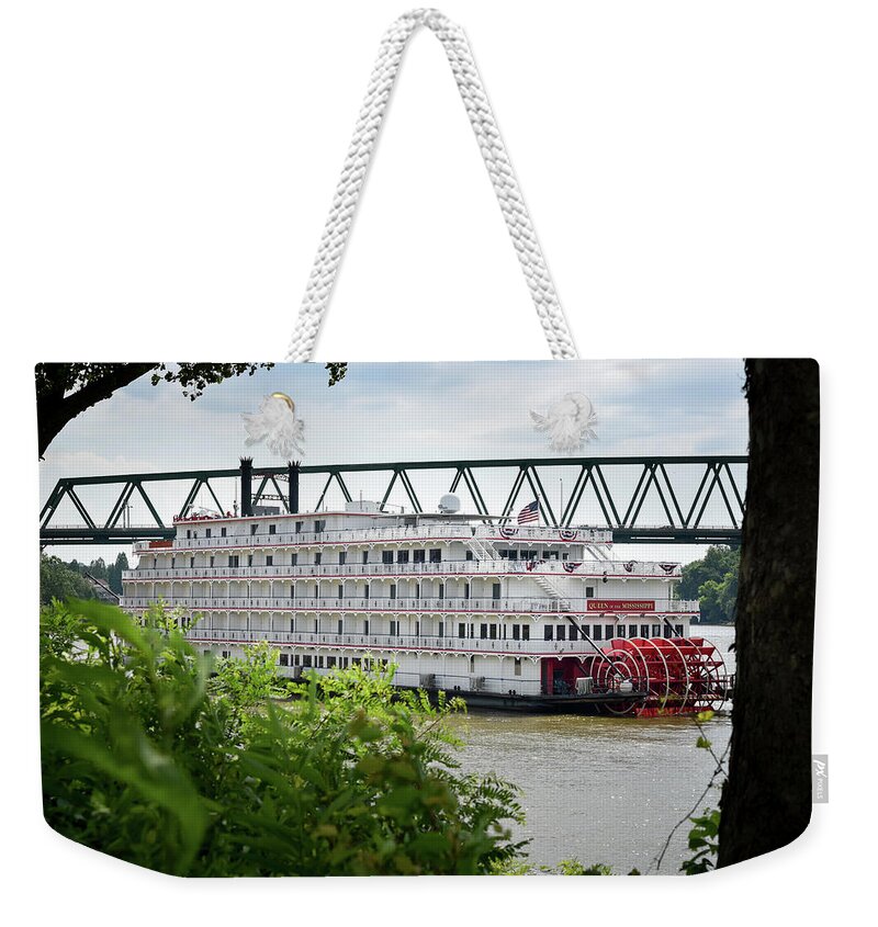 Queen Of The Mississippi Weekender Tote Bag featuring the photograph Spotting the Queen by Holden The Moment