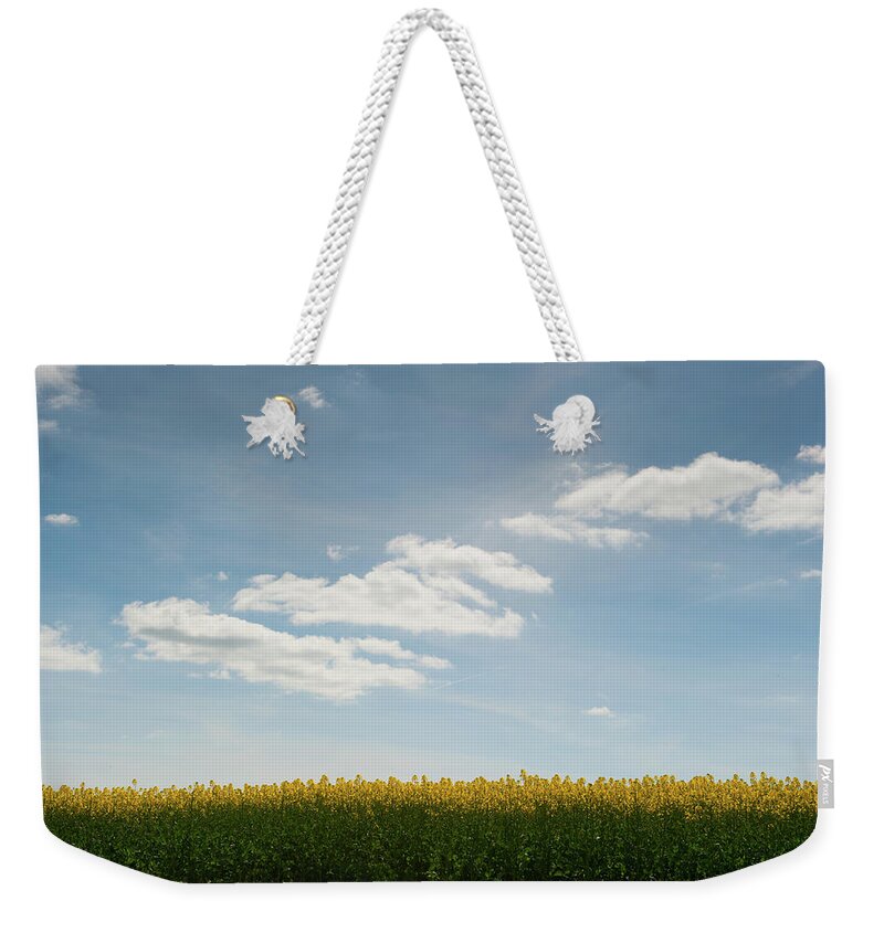 Helen Northcott Weekender Tote Bag featuring the photograph Spring Day Clouds by Helen Jackson