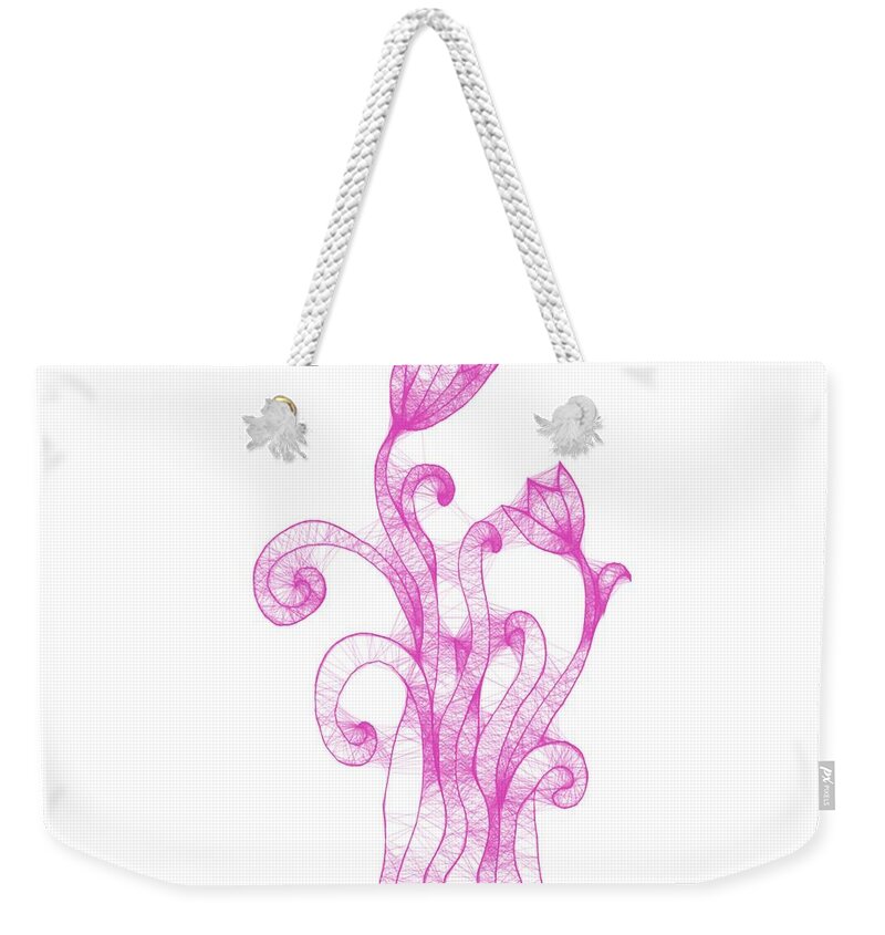 Flower Weekender Tote Bag featuring the painting Spring Flower 4e by Celestial Images